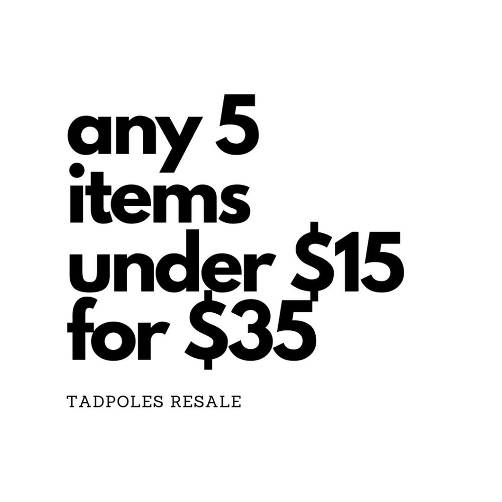 Bundle any 5 items $15 or less for‎ $35